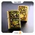 فندک بنزینی زیپو مشکی و طلائی طرح برجسته گل مدل 20903-Zippo Lighter 20903 204B Gold Floral Flourish