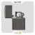 فندک زیپو بلک آیس با دو مغزی مدل 29789-​ZIPPO BLACK ICE LIGHTER & PIPE INSERT