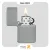 فندک بنزینی زیپو طوسی مدل 49452-​Zippo Lighter 49452 Flat Gray