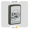 Zippo Lighter 49602 221 SKULL DESIGN ​فندک بنزینی زیپو سبز طرح اسکلت مدل 49602