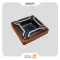 زیر سیگاری برگ جیفنگ مدل جی اف-071-​JIFENG JF-071 aluminium and merbau wooden four slots cigar ashtray