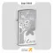 فندک بنزینی زیپو اسلیم طرح گل و لاو مدل 24816-Zippo Lighter ​24816 SLIM HP CHROME LOVE FLOWER