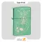 فندک بنزینی زیپو سبز طرح جمجمه و برگ گیاه کانابیس مدل 49142-​Zippo Lighter 49142 28129 BOTANICAL DESIGN