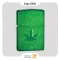 فندک بنزینی زیپو سبز مدل 29662-​Zippo Lighter 29662 24840 STAMPED LEAF DESIGN