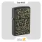 فندک زیپو مشکی طرح گل طلایی مدل 48152-​Zippo Lighter 48152 218 Golden Floral Design