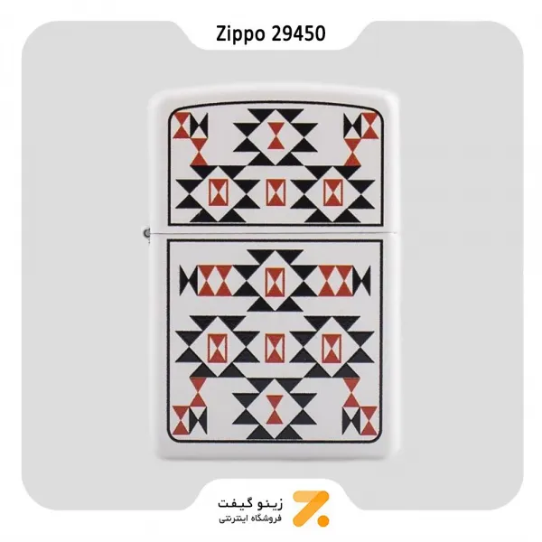 Zippo Lighter 29450 214 SEAMIESS ABSTRACT فندک بنزینی زیپو سفید مدل 29450