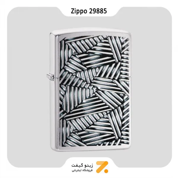 Zippo Lighter 29885 200 LINE GRID فندک بنزینی زیپو گرید لاین مدل 29885