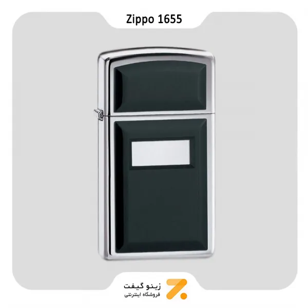 فندک بنزینی زیپو اسلیم طرح برجسته مدل 1655-Zippo Lighter ​1655-ULTRALITE BLACK