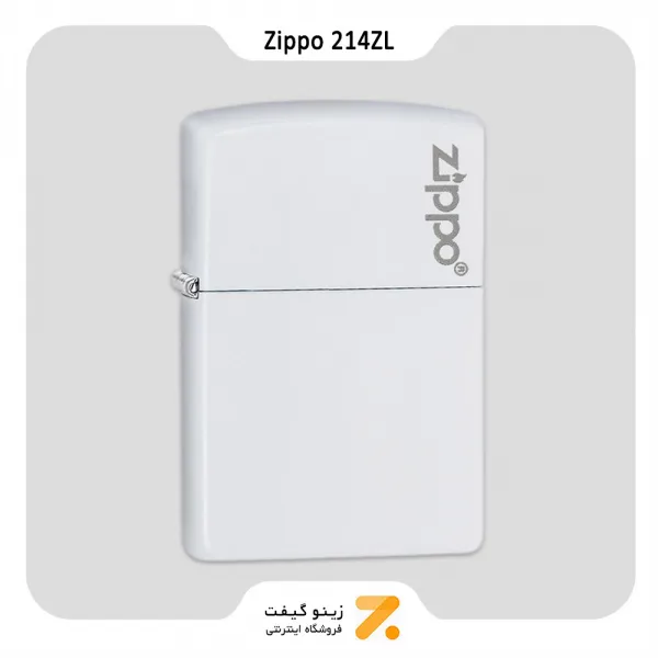 فندک بنزینی زیپو سفید طرح لوگو زیپو مدل 214 زد ال-Zippo Lighter 214ZL ZIPPO LOGO-720060737
