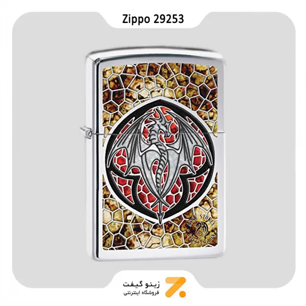 فندک بنزینی زیپو طرح اژدها مدل 29253-​Zippo Lighter 29253 250 ANNE STOKES