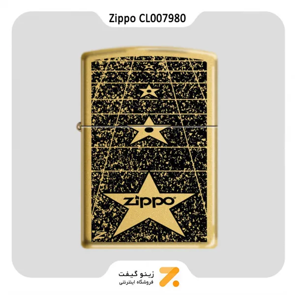 فندک بنزینی زیپو طرح ستاره مدل سی ال 007980-Zippo Lighter ​21126 CL007980 PLANETA ZIPPO STAR