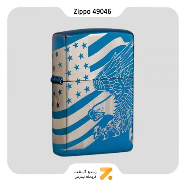 فندک بنزینی زیپو طرح پرچم امریکا مدل 49046-​Zippo Lighter 49046 20446 PATRIOTIC DESIGN