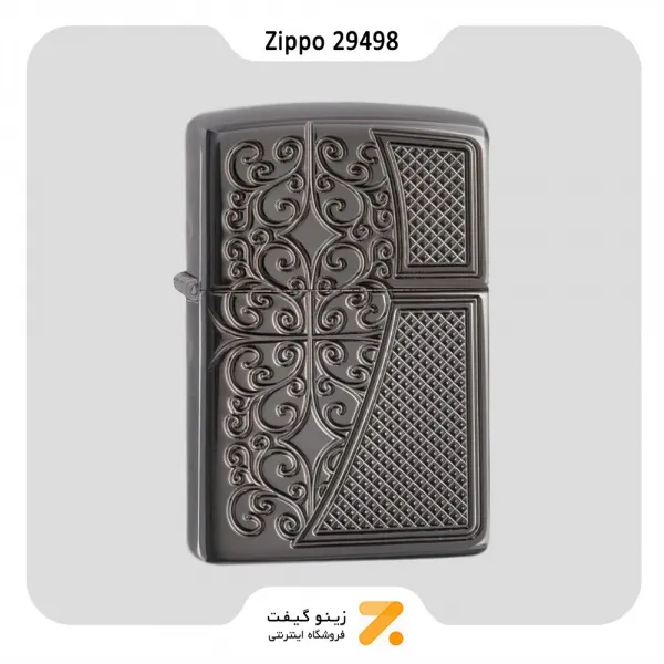 فندک بنزینی زیپو طرح گل سلطنتی مدل Zippo Lighter 29498 OLD ROYAL FLLIGREE