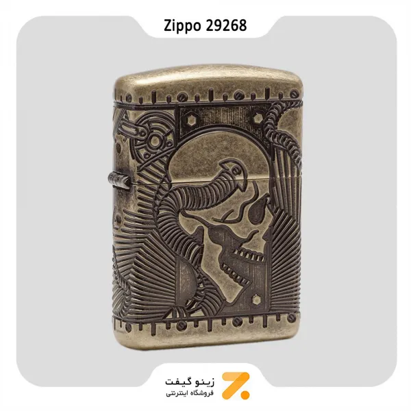 فندک بنزینی زیپو مدل 29268 طرح اسکلت-Zippo Lighter 29268 STEAMPUNK