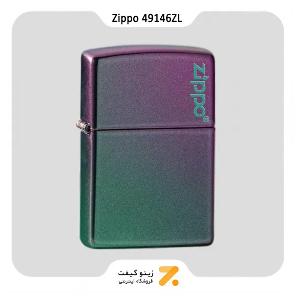 فندک بنزینی زیپو هفت رنگ مات طرح لوگو زیپو مدل 49146 زد ال-Zippo Lighter ​49146ZL -49146 ZIPPO LOGO
