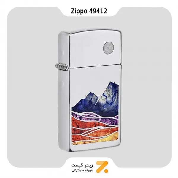 فندک زیپو اسلیم طرح منظره مدل 49412-Zippo Lighter 49412 1610 LANDSCAPE DESIGN