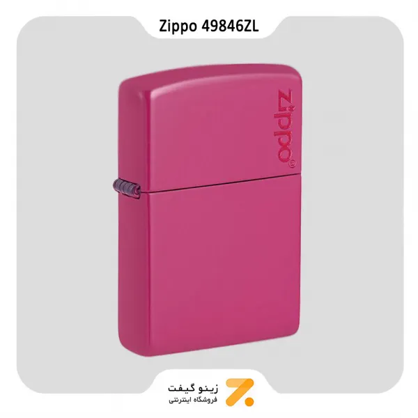 فندک زیپو صورتی پر رنگ طرح لوگو زیپو مدل 49846 زد ال-​Zippo Lighter 49846ZL FREQUENCY ZIPPO LOGO