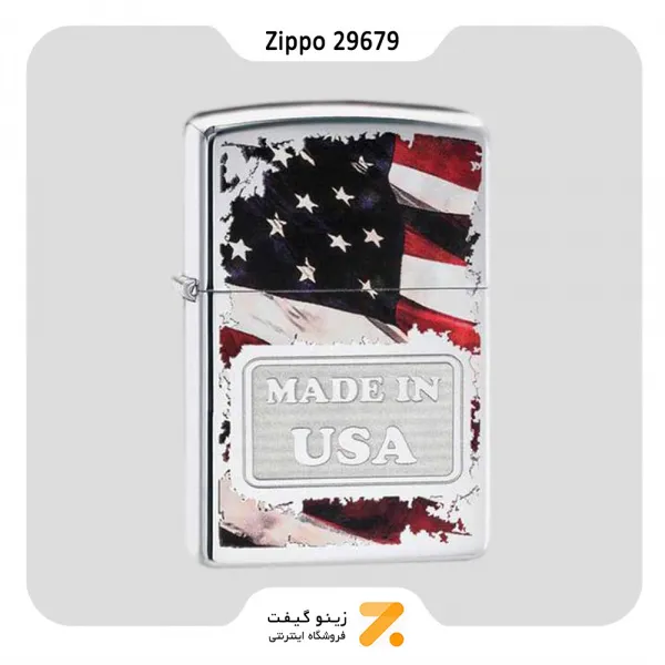 فندک زیپو طرح پرچم آمریکا مدل 29679-​Zippo Lighter 29679 250 MADE IN USA