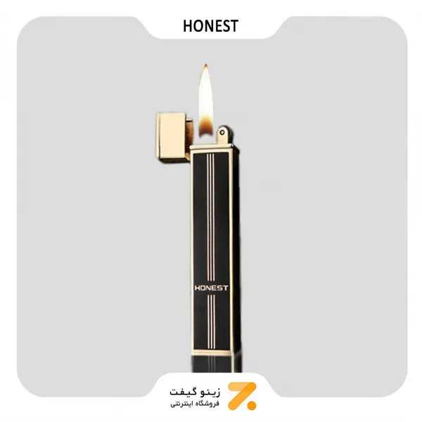 فندک گازی طلایی هانست مدل 2201-50-Honest Lighter SN-LIHN-2201-50