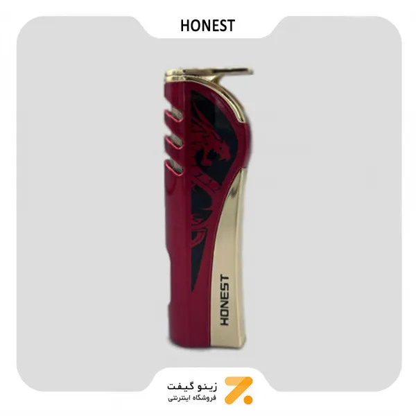 فندک گازی قرمز هانست مدل 2201-66-​Honest Lighter SN-LIHN-2201-66