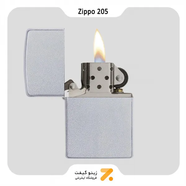 205 فندک بنزینی زیپو مدل-Zippo Lighter 205 SATIN CHROME