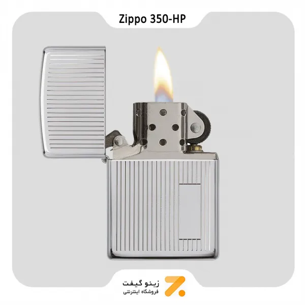 350-HP  فندک بنزینی زیپو مدل-Zippo Lighter 350-HP CHROMEENGINE TURNED