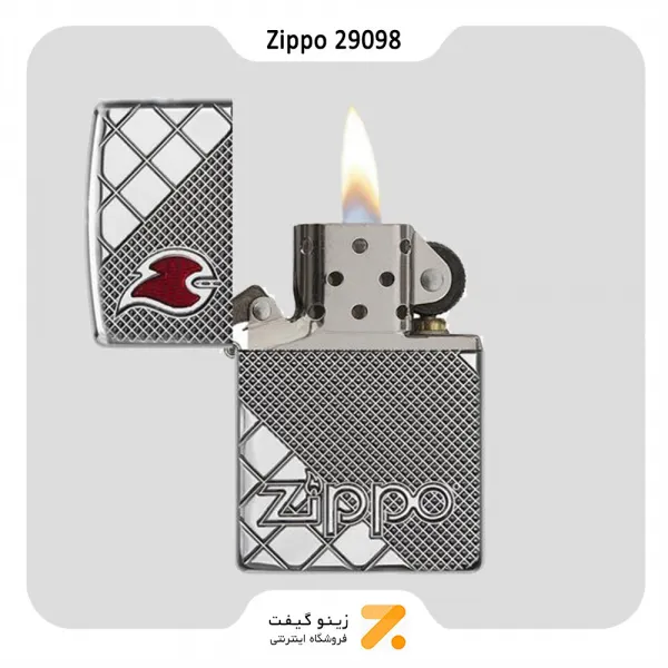 فندک بنزینی زیپو آرمورکیس مدل 29098 طرح لوگو زیپو-Zippo Lighter 29098 Tile Mosaic
