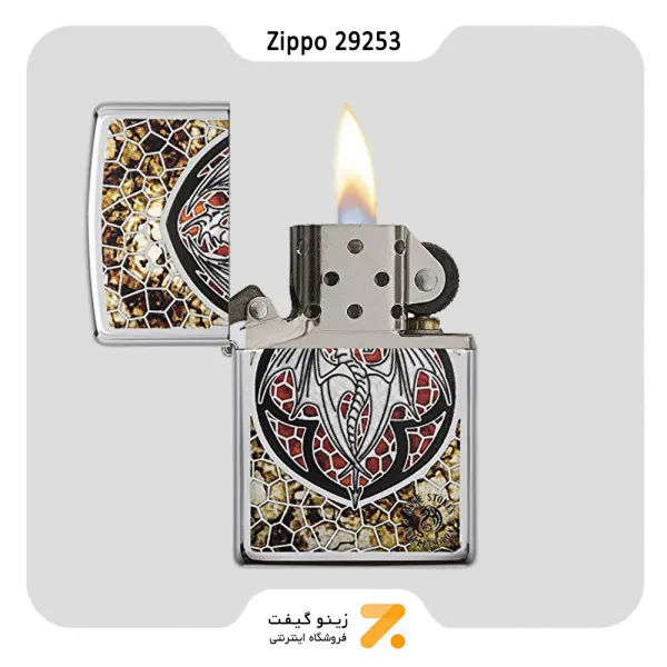 فندک بنزینی زیپو طرح اژدها مدل 29253-​Zippo Lighter 29253 250 ANNE STOKES