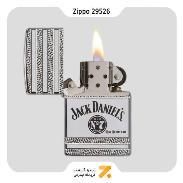 فندک بنزینی زیپو طرح لوگو جک دنیلز مدل 29526-​Zippo Lighter ​167 29526 JACK DANIELS