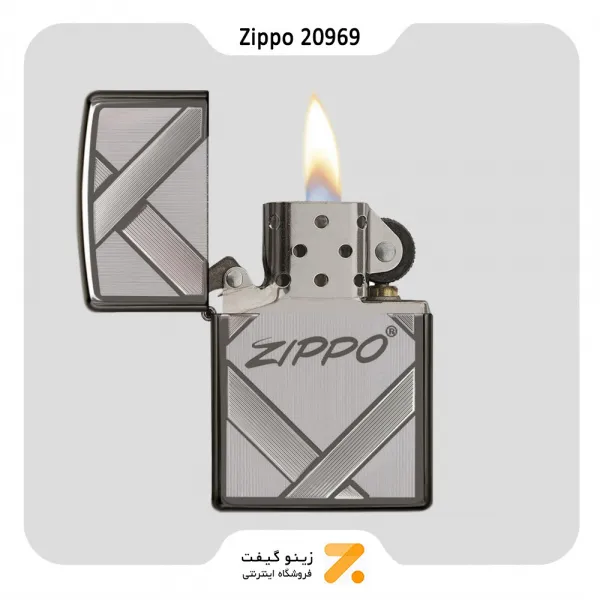 فندک بنزینی زیپو طرح لوگو زیپو مدل 20969-​Zippo Lighter 20969 150 UNPARALLED TRADITION