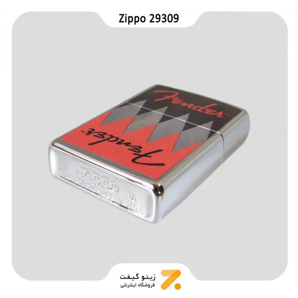 فندک بنزینی زیپو طرح لوگو کمپانی فندر مدل 29309-​Zippo Lighter 29309 250 FENDER