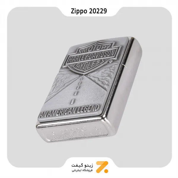 فندک بنزینی زیپو مدل 20229 طرح برجسته لوگو موتور هارلی دیویدسون-Zippo Lighter 20229- 207H-D AMERICAN LEGEND