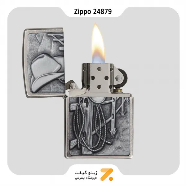 فندک بنزینی زیپو مدل 24879 طرح برجسته کابوی-Zippo Lighter 24879-000009 200-RESTING COWBOY 24879