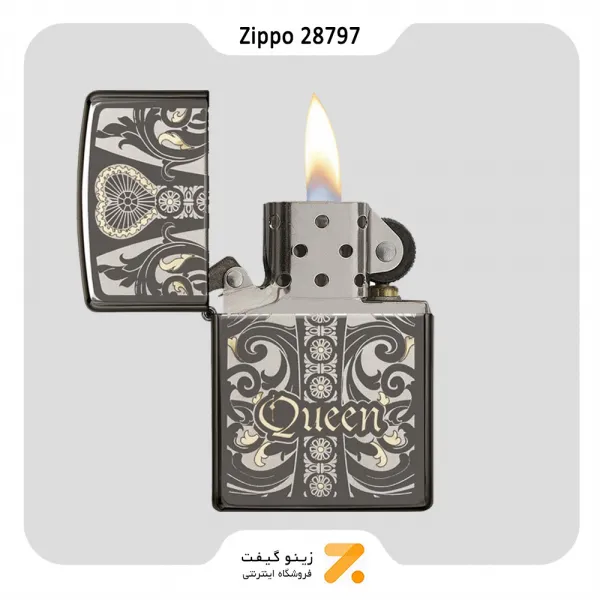 فندک بنزینی زیپو مدل 28797 طرح ملکه-Zippo Lighter 28797 150 QUEEN