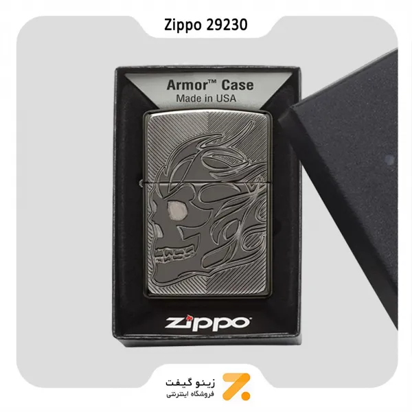 فندک بنزینی زیپو مدل 29230 طرح جمجمه-Zippo Lighter 29230 24095 SKULL