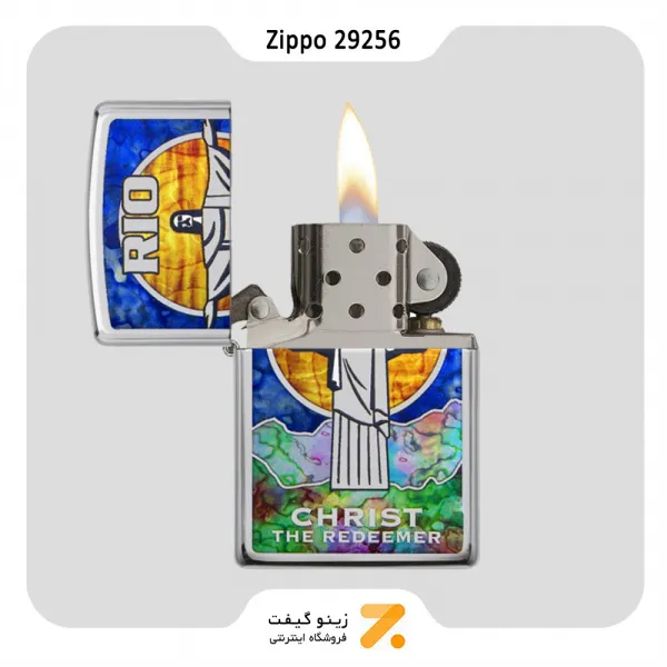 فندک بنزینی زیپو مدل 29256 طرح تندیس مسیح-Zippo Lighter 29256 250 CHIRST THE REDEEEMER