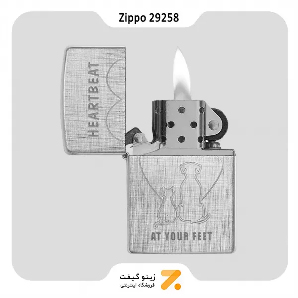 فندک بنزینی زیپو مدل 29258 طرح سگ و گربه-Zippo Lighter 29258 28181 CAT & DOG