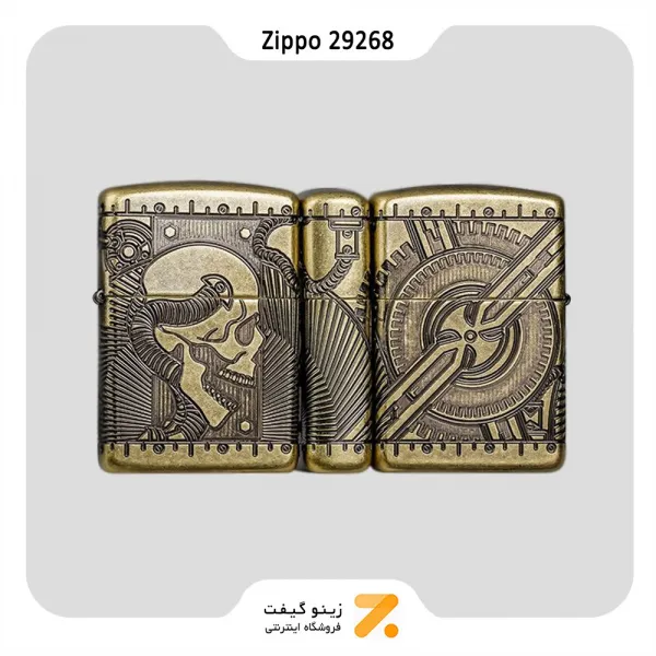 فندک بنزینی زیپو مدل 29268 طرح اسکلت-Zippo Lighter 29268 STEAMPUNK