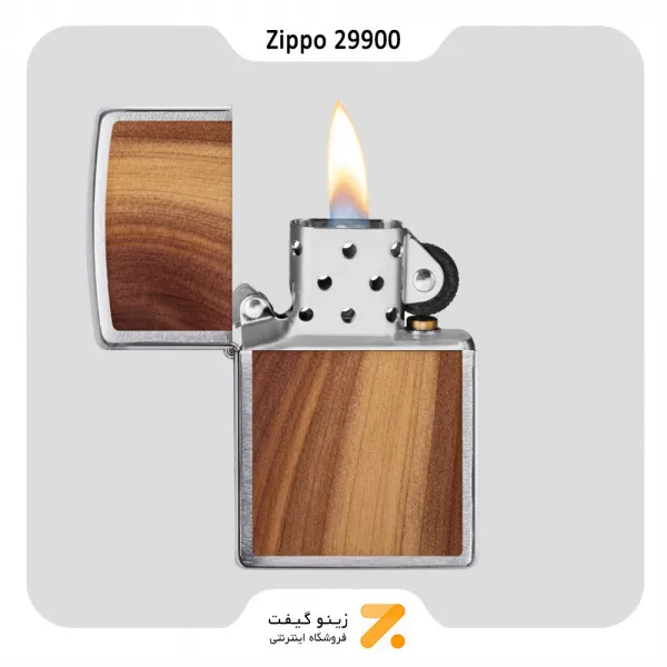 فندک بنزینی زیپو مدل 29900 طرح با روکش چوب طبیعی-Zippo Lighter 29900 200 WOODCHUCK CEDAR