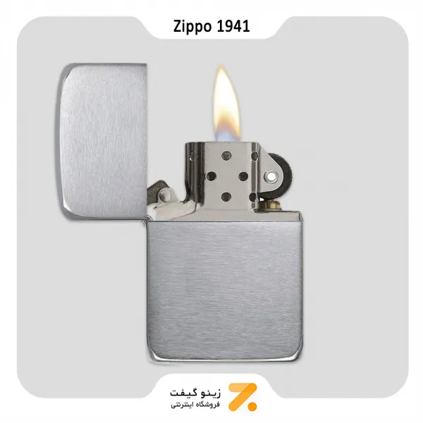 فندک بنزینی زیپو مدل رپلیکا 1941 -Zippo Lighter 1941-REPLICA BRUSH CHROME