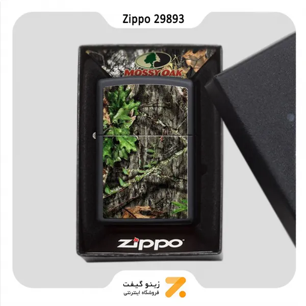 فندک بنزینی زیپو مشکی طرح استتار مدل 29893-Zippo Lighter ​29893 218 MOSSY OAK OBSESSION