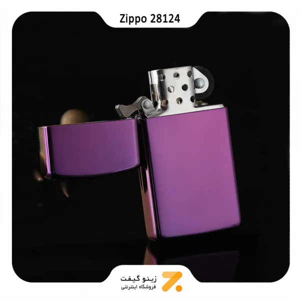 فندک زیپو اسلیم بنفش براق مدل 28124-Zippo Lighter 28124 000009 NEW SLIM ABYSS