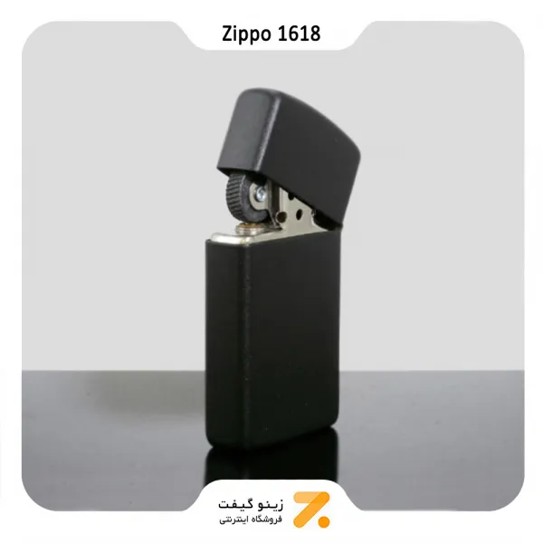 فندک زیپو اسلیم مشکی مدل 1618-​Zippo Lighter 1618-BLACK MATTE SLIM