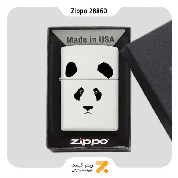 فندک زیپو سفید طرح پاندا مدل 28860-​​Zippo Lighter 28860 214 PANDA