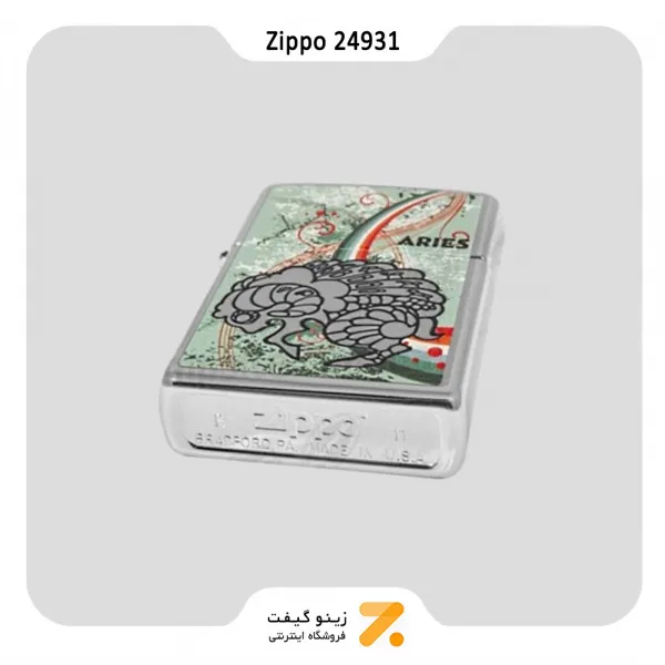 فندک زیپو طرح برج حمل مدل 24931-​​Zippo Lighter 24931 250-ZODIAC ARIES 24931