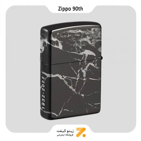 فندک زیپو طرح برجسته یاد بود ۹۰ سالگی مدل 49864-​Zippo Lighter 49864 90th Anniversary Commemorative Design