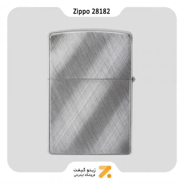 فندک زیپو طرح مورب مدل 28182-​Zippo Lighter 28182-000009 REG DIAGONAL WEAVE