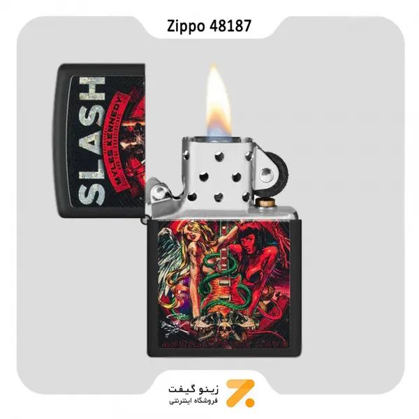 فندک زیپو مدل 48187 طرح کاور آلبوم اسلش-Zippo Lighter 48187 Slash Design