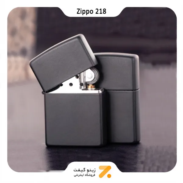 فندک زیپو مشکی مات مدل 218-Zippo Lighter ​218-LIGHTER BLACKMATTE-720060565