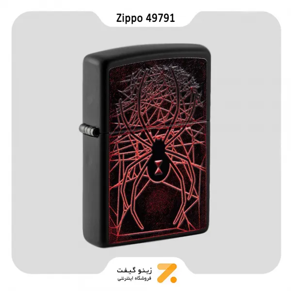 فندک زیپو مشکی مدل 49791 طرح عنکبوت-Zippo Lighter 49791 218 SPIDER DESIGN